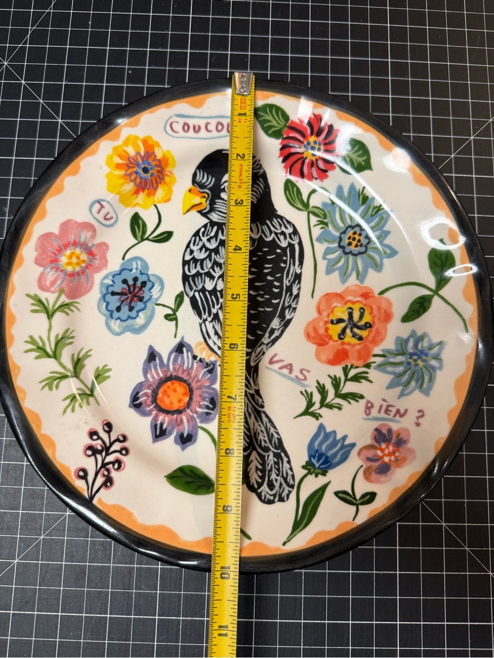Anthropologie - Nathalie Léte- adorable Floral Bird Ceramic Plate - Multicolor - Picture 4 of 6